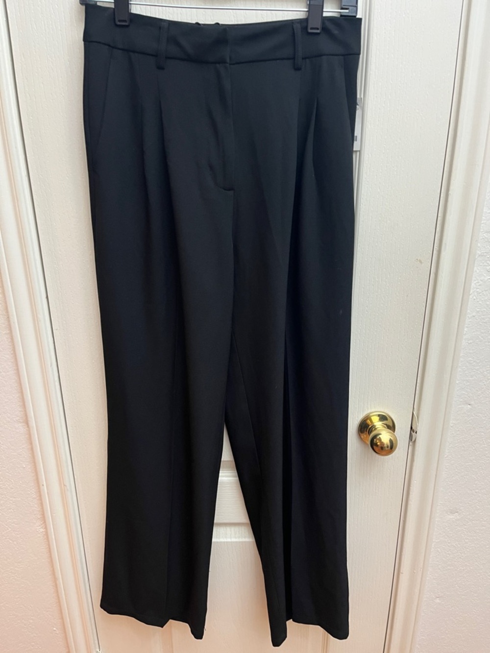 Shinestar Black Wide-Leg Dress Pants